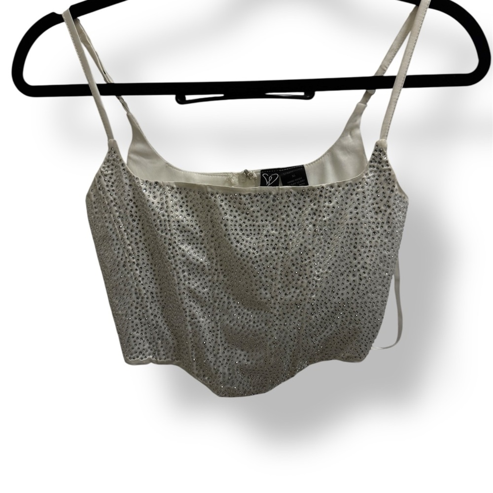 White Rhinestone Top